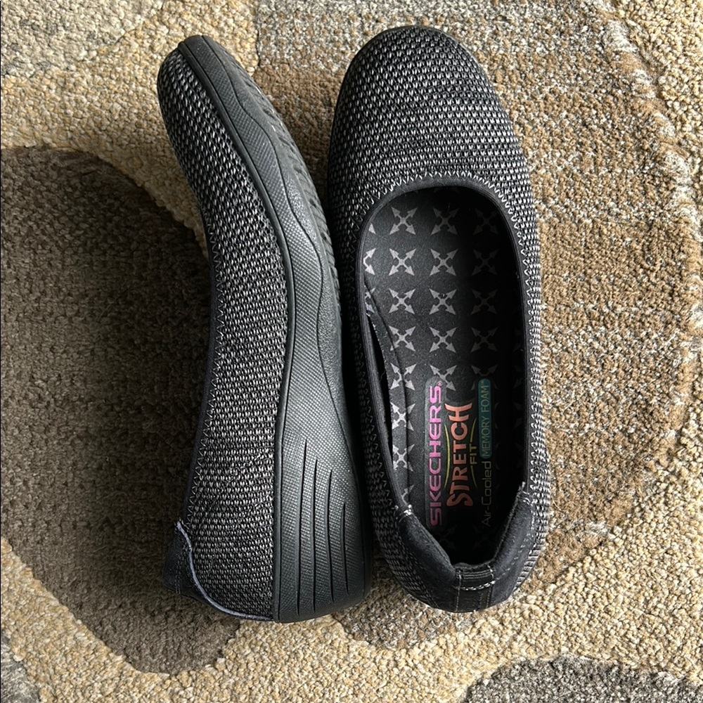 Skechers Black Loafers Sleek Slip-On Comfort